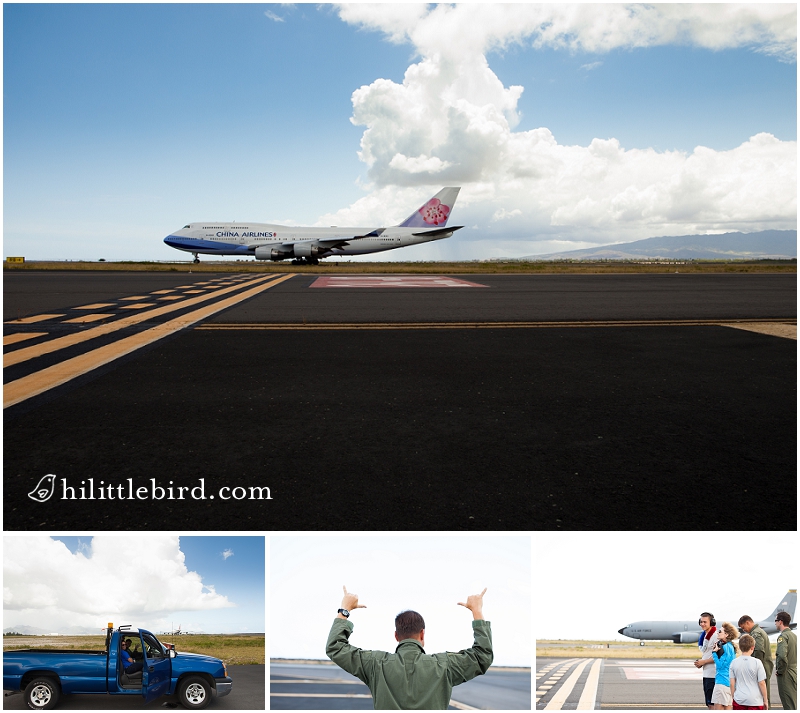 watching planes take off at the Honolulu runway