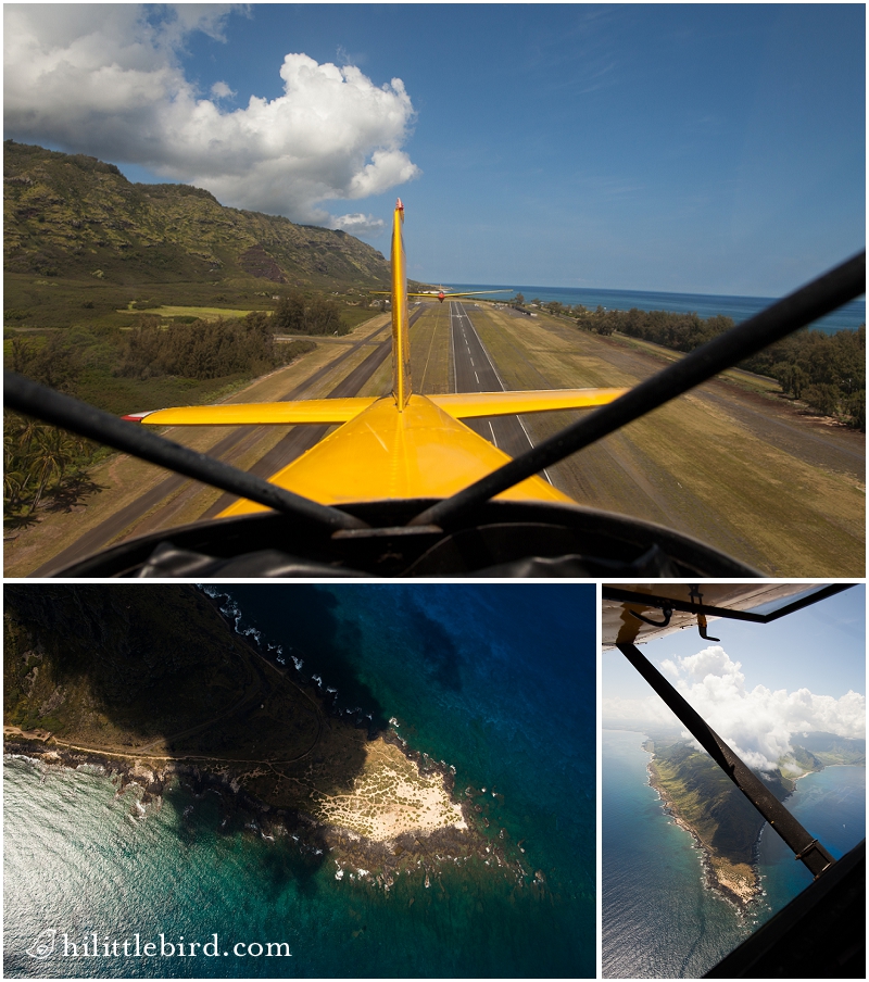 glider flight over Kaena point