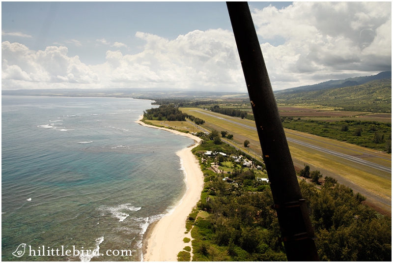 Mokuleia view from glider plane