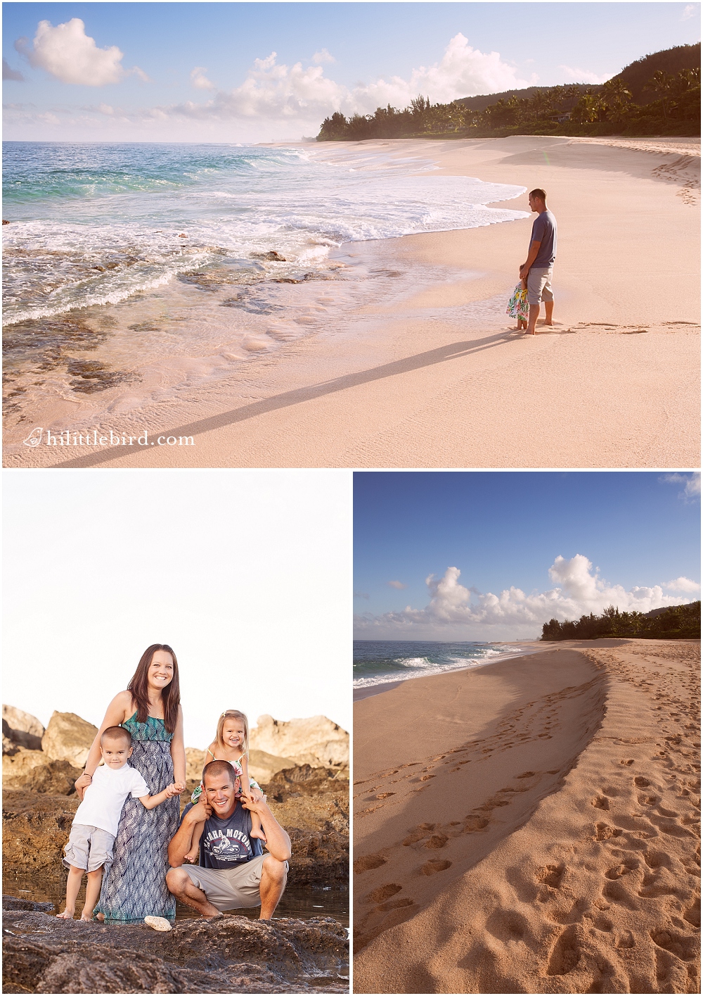 family photos at Ke iki beach