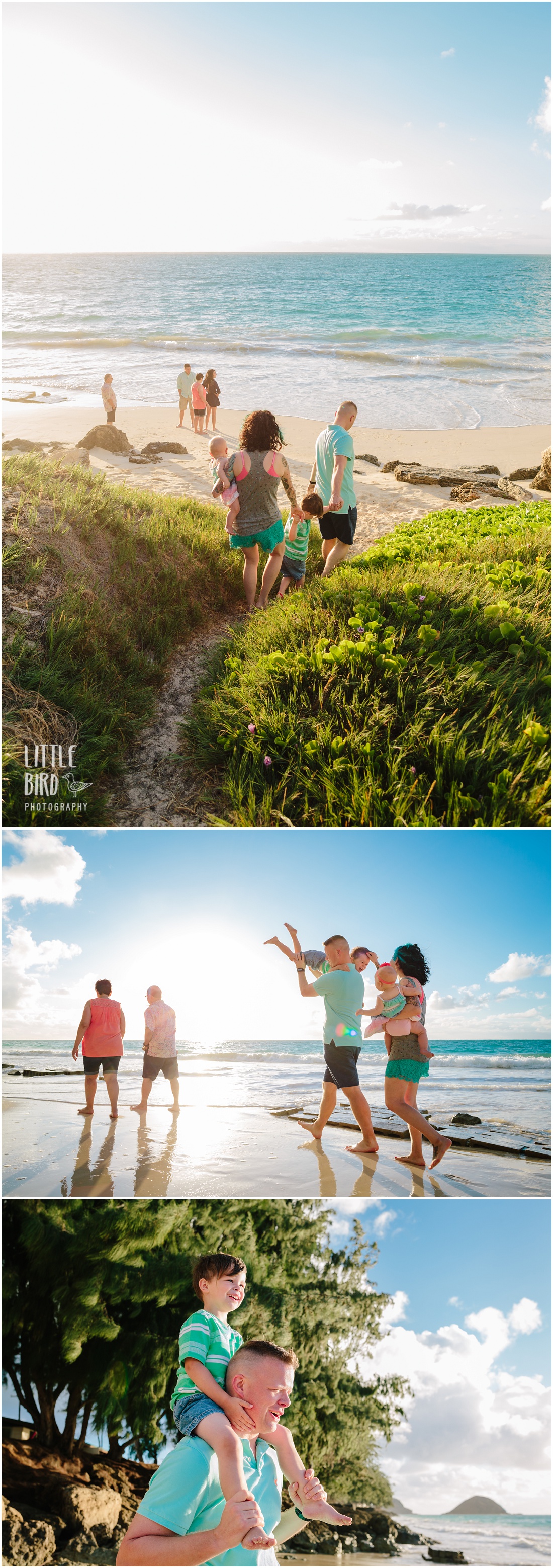 family reunion in oahu at bellows beach