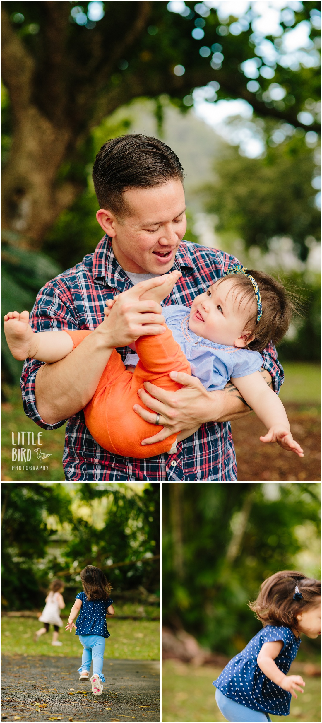 Honolulu family portrait photographer at Nuuanu valley park