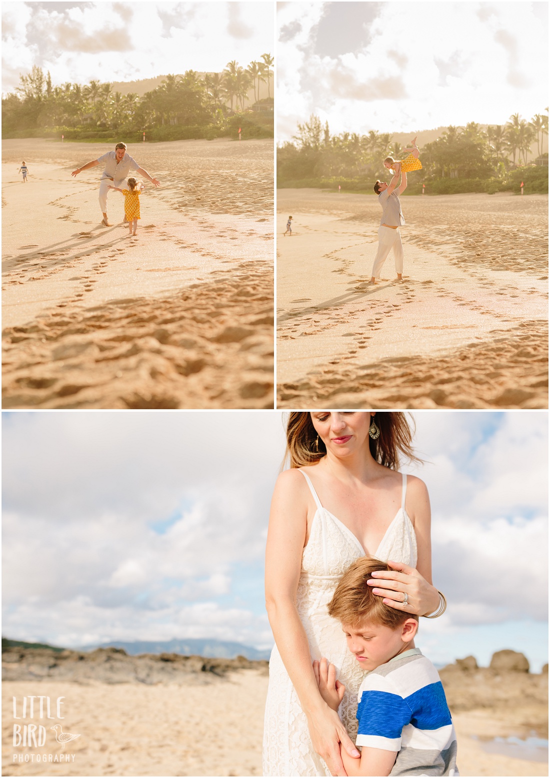 family portraits on vacation in hawaii