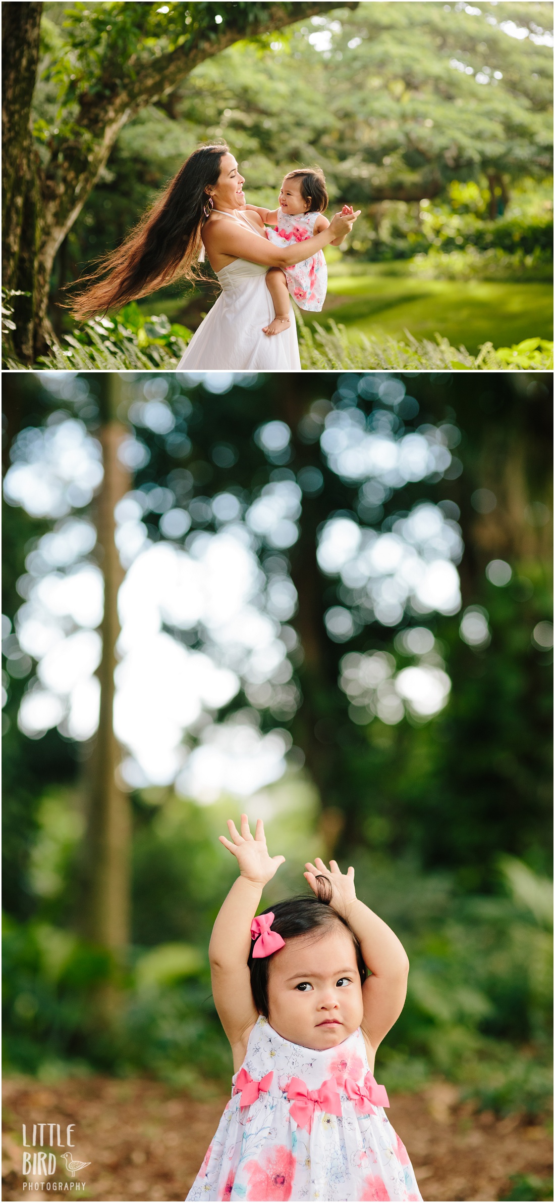 mom and baby-portraits in hawaiian rainforest