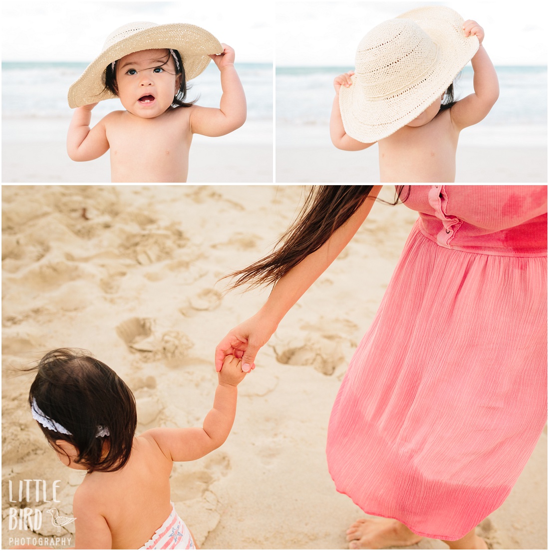 baby-playing-with-a-hat-on-the-beach-hawaii