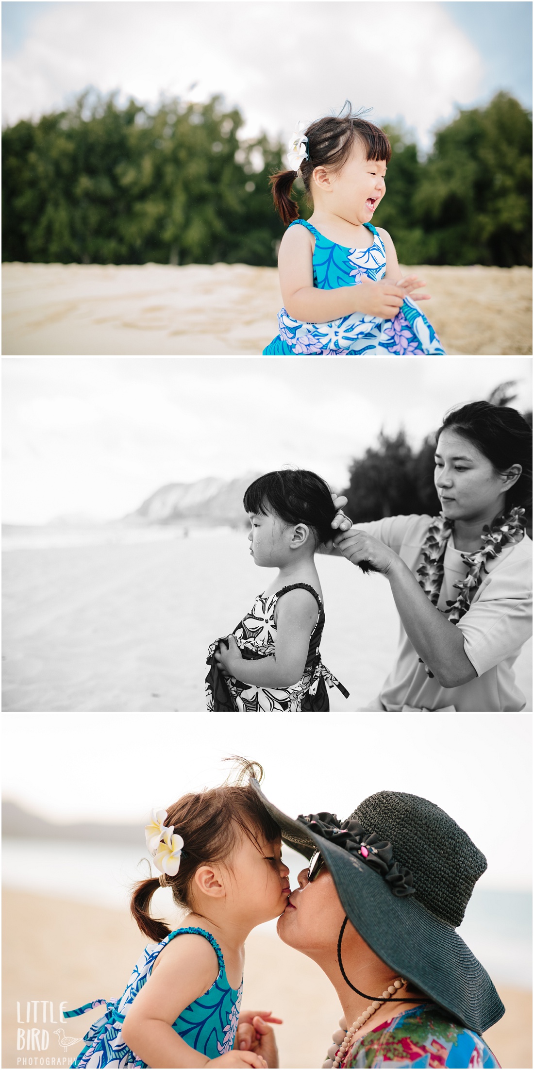 fun lifestyle portraits at waimanalo beach in hawaii