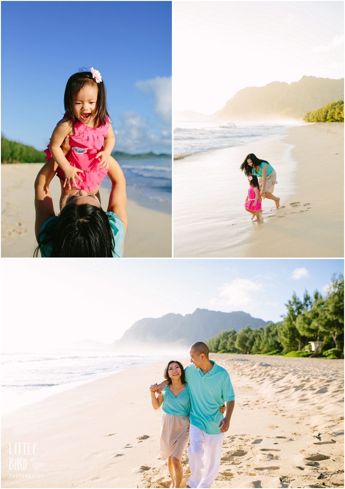 family portraits at waimanalo beach