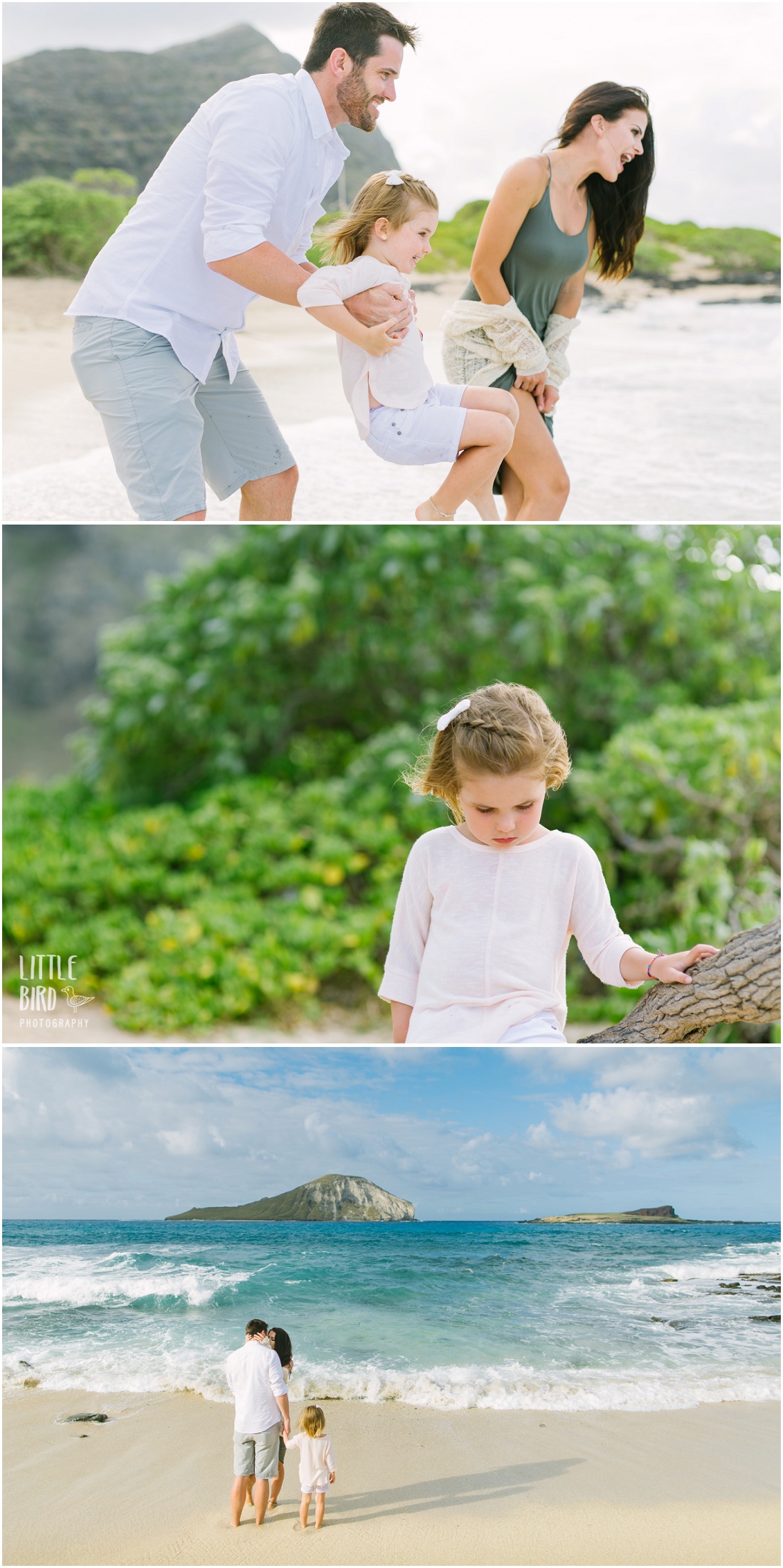 beautiful family portraits makapuu lighthouse beach