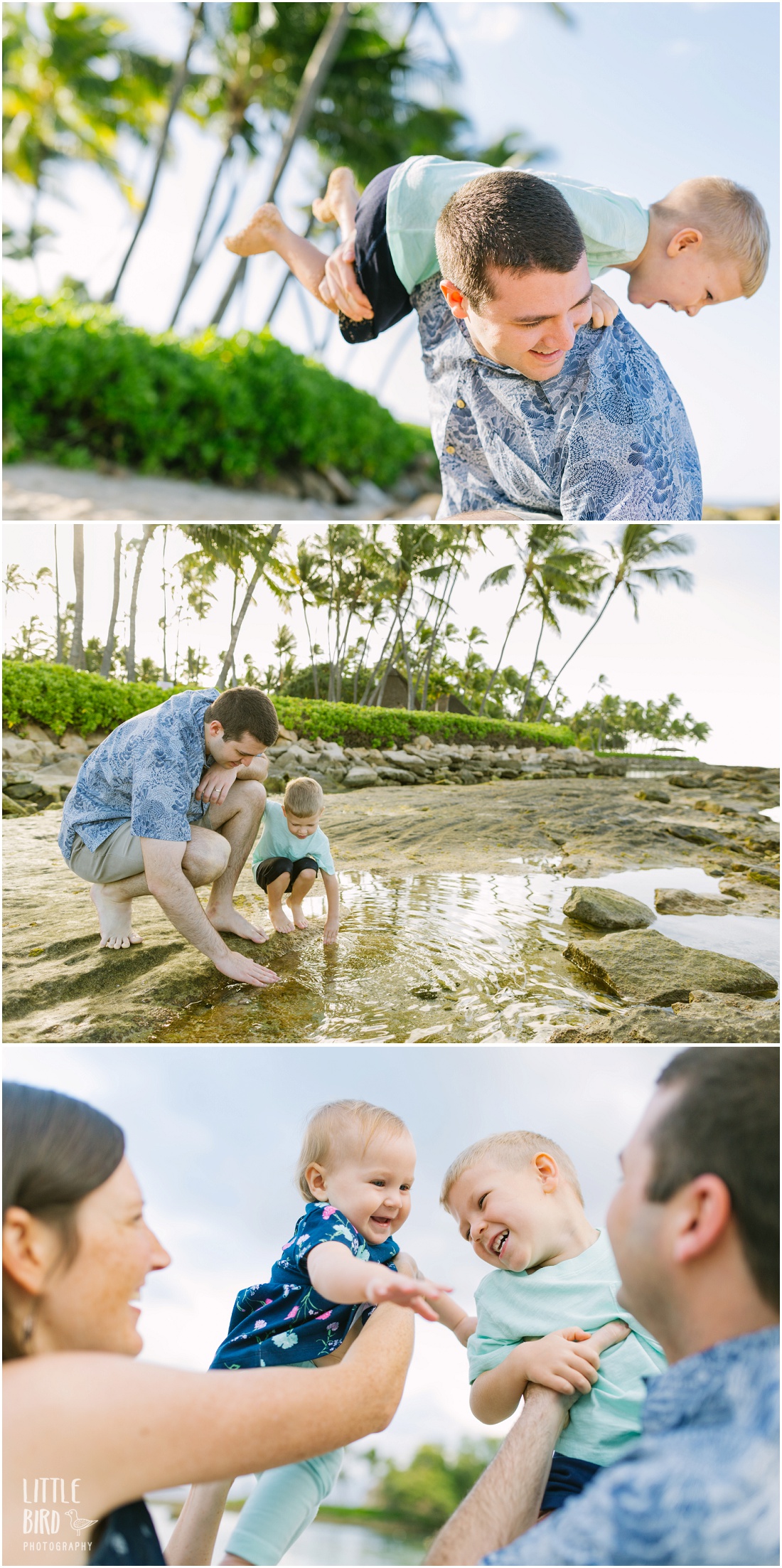 family exploring best oahu tidepools