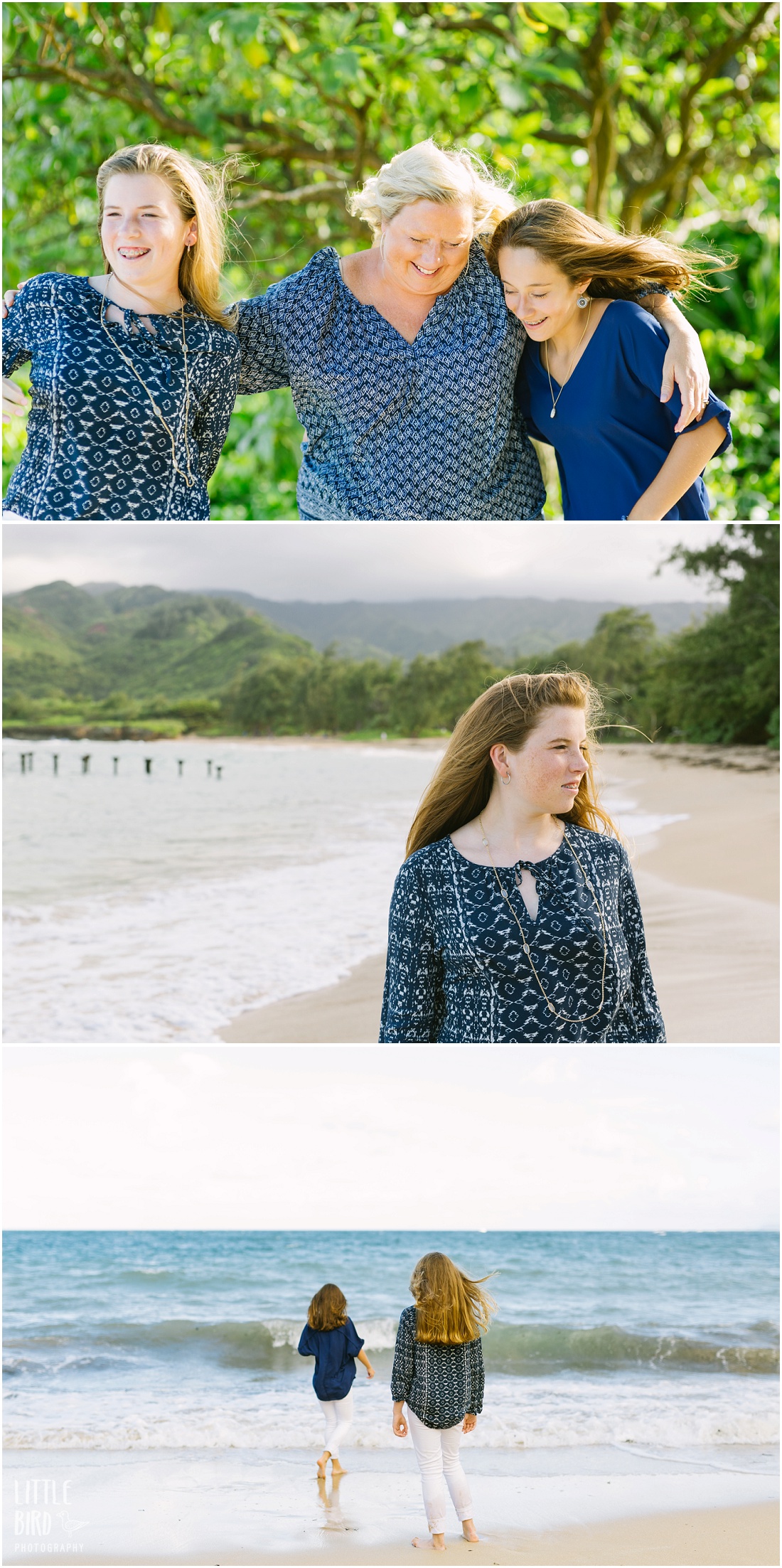 fun family portraits on the north shore of oahu