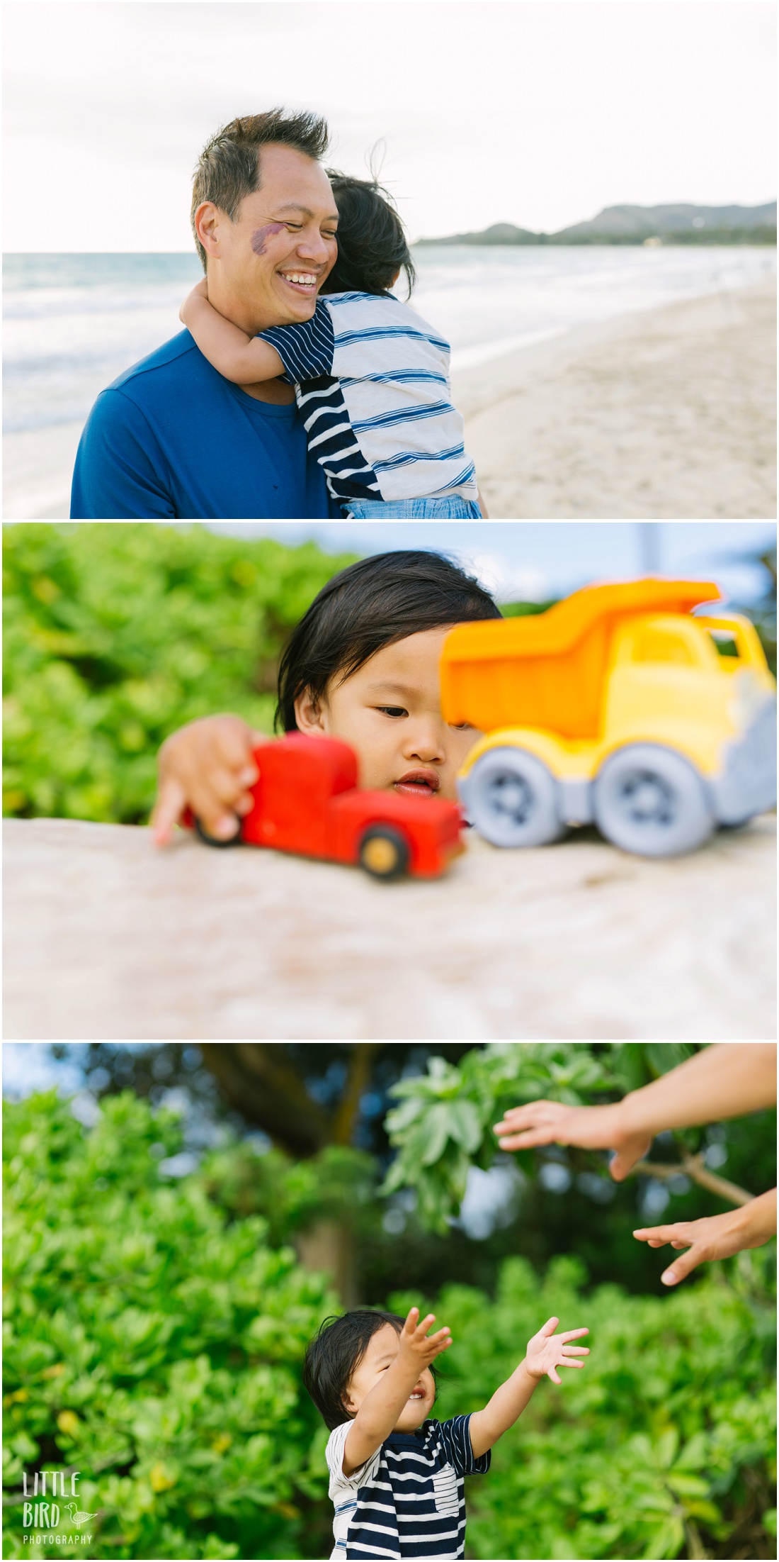 family lifestyle portraits at beach in hawaii