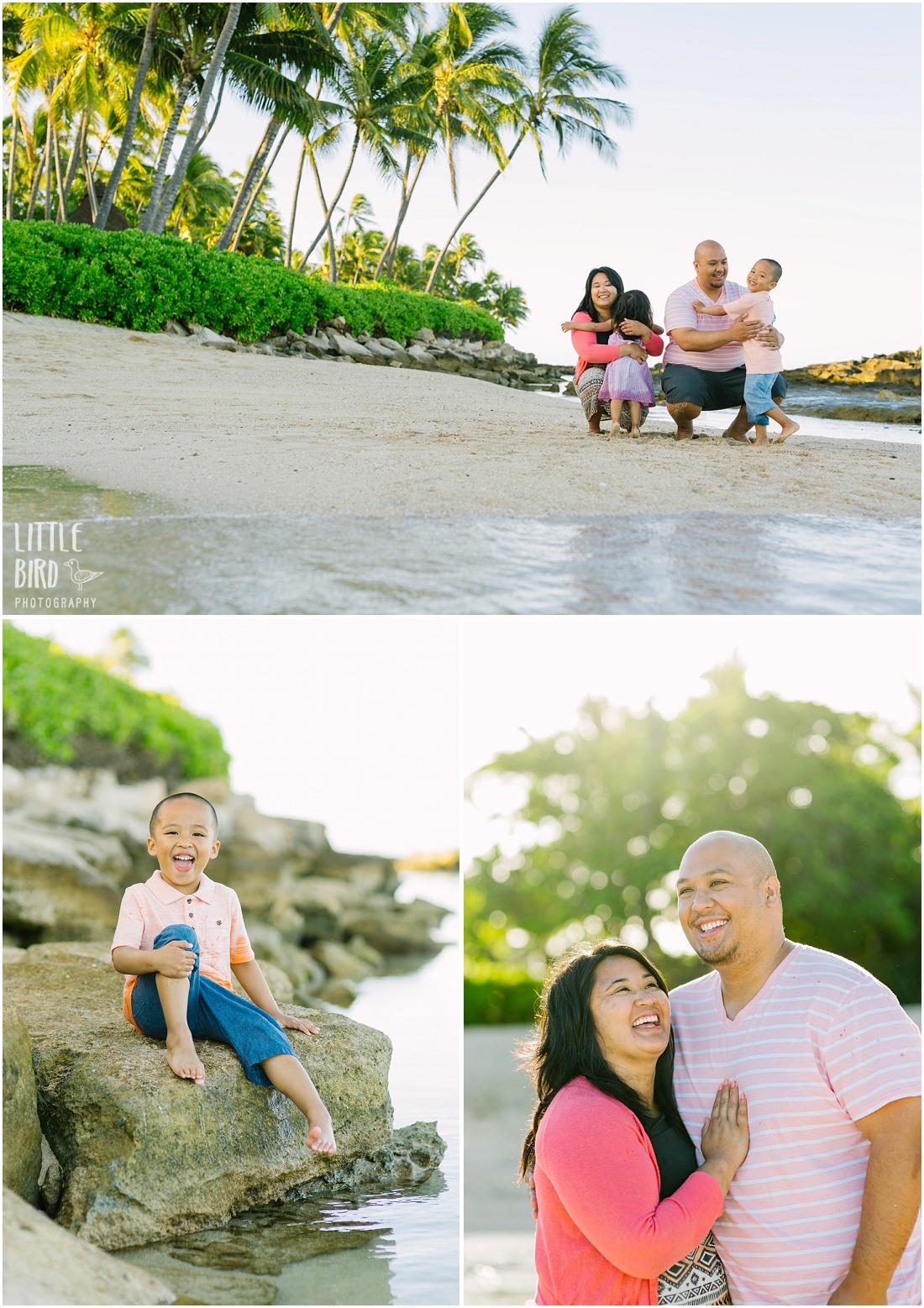sweet family photography at the beach in hawaii