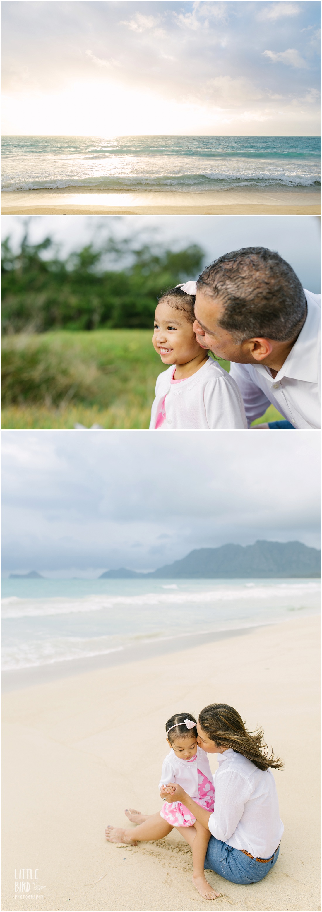 beach portraits for a family on vacation