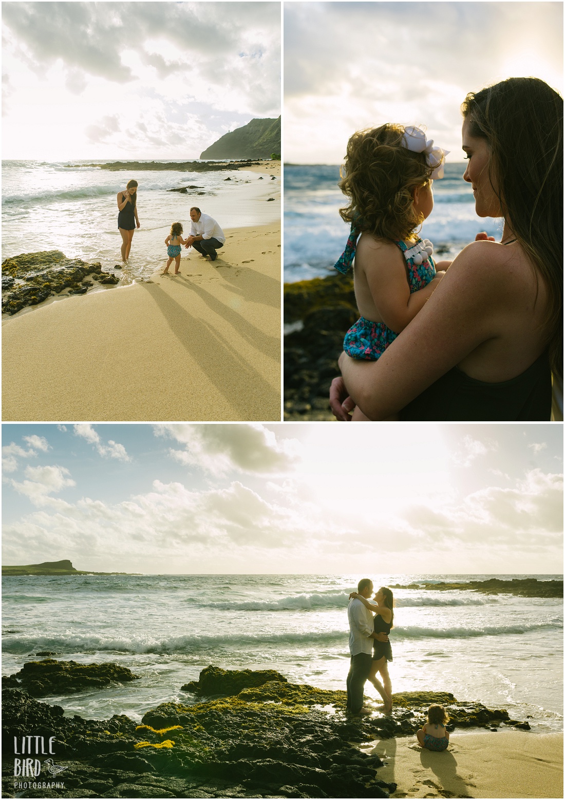 stunning family portraits at sunrise in hawaii