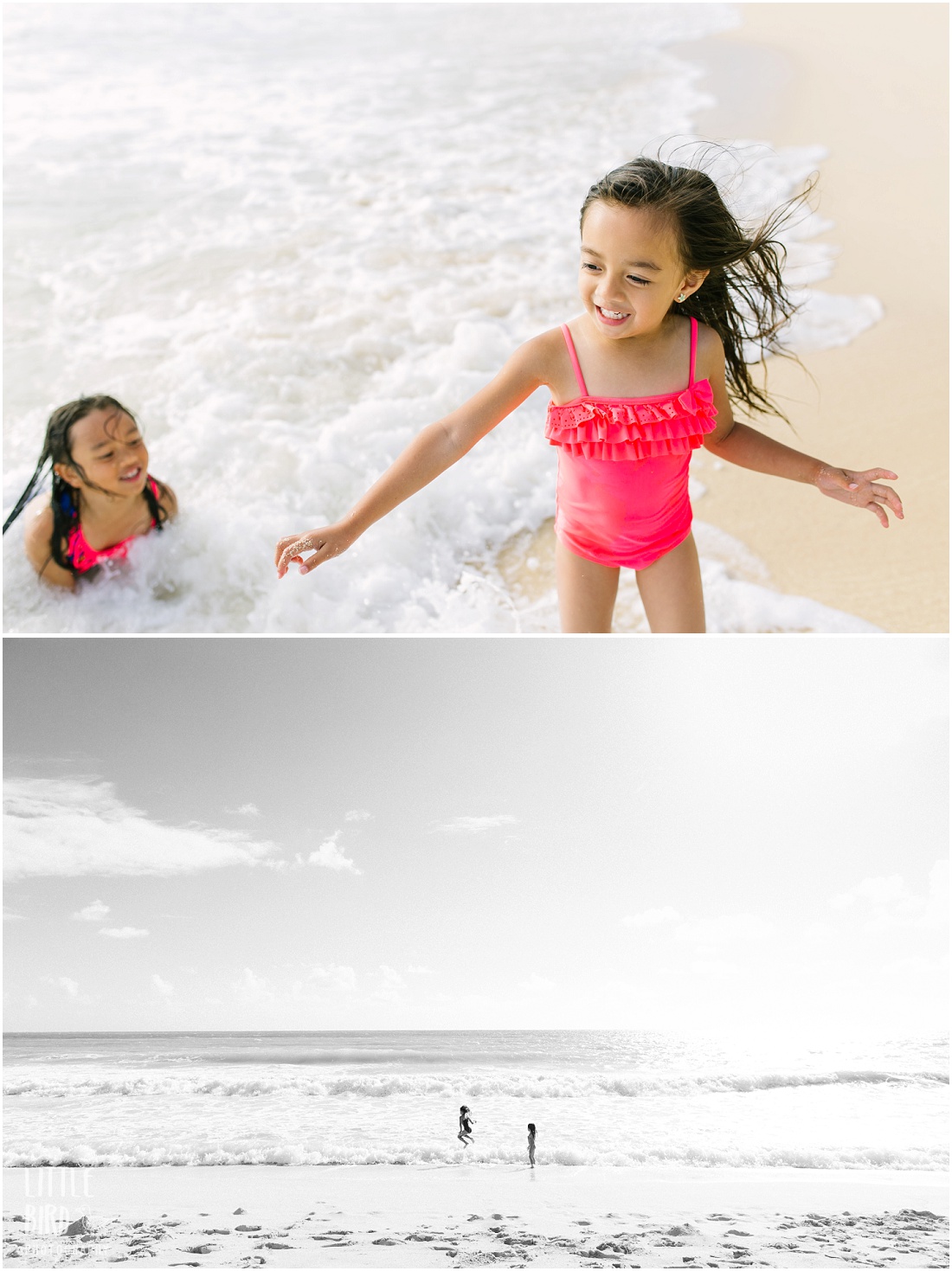 kids playing at the beach in hawaii