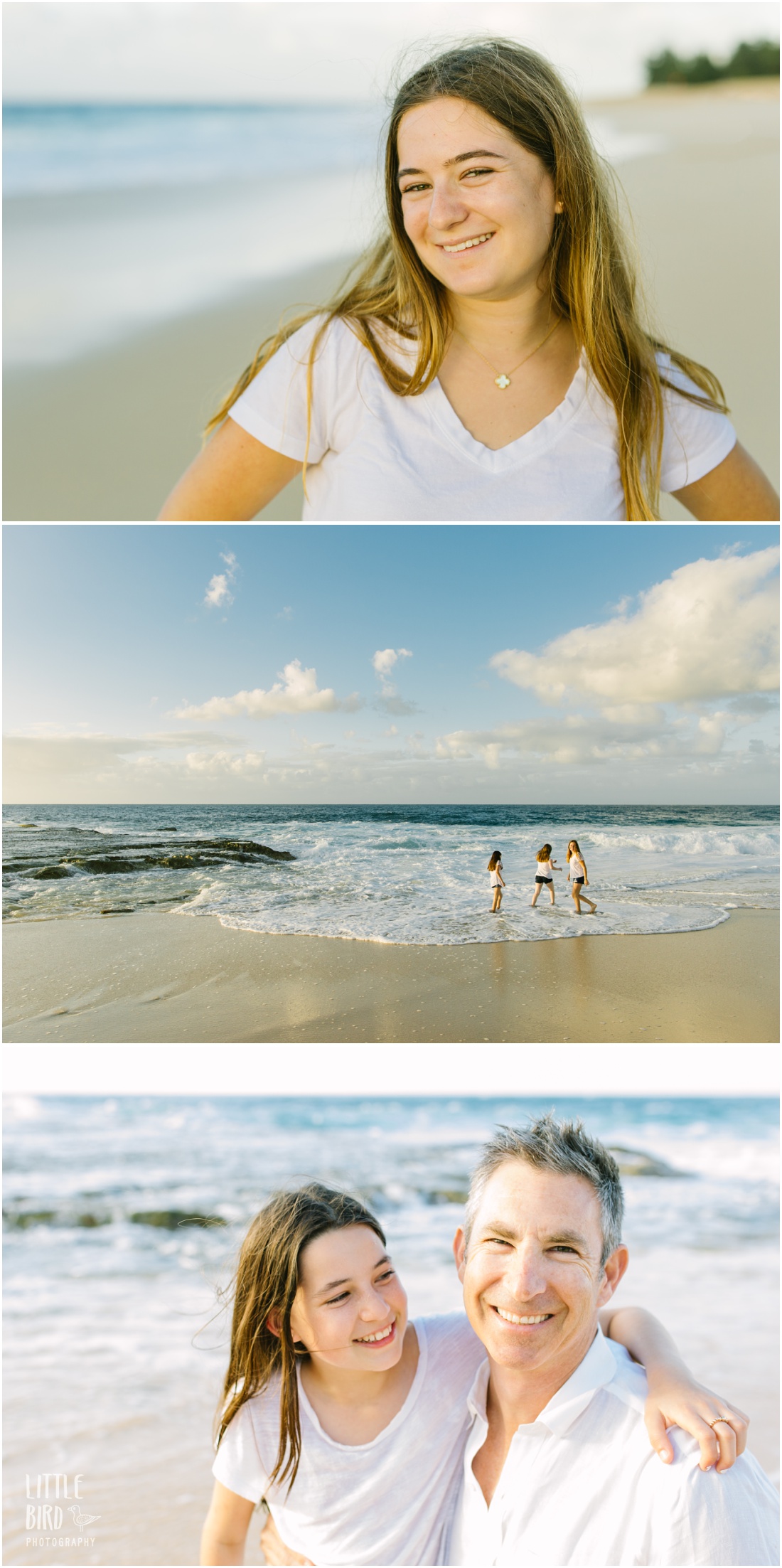 family photos at keiki beach oahu