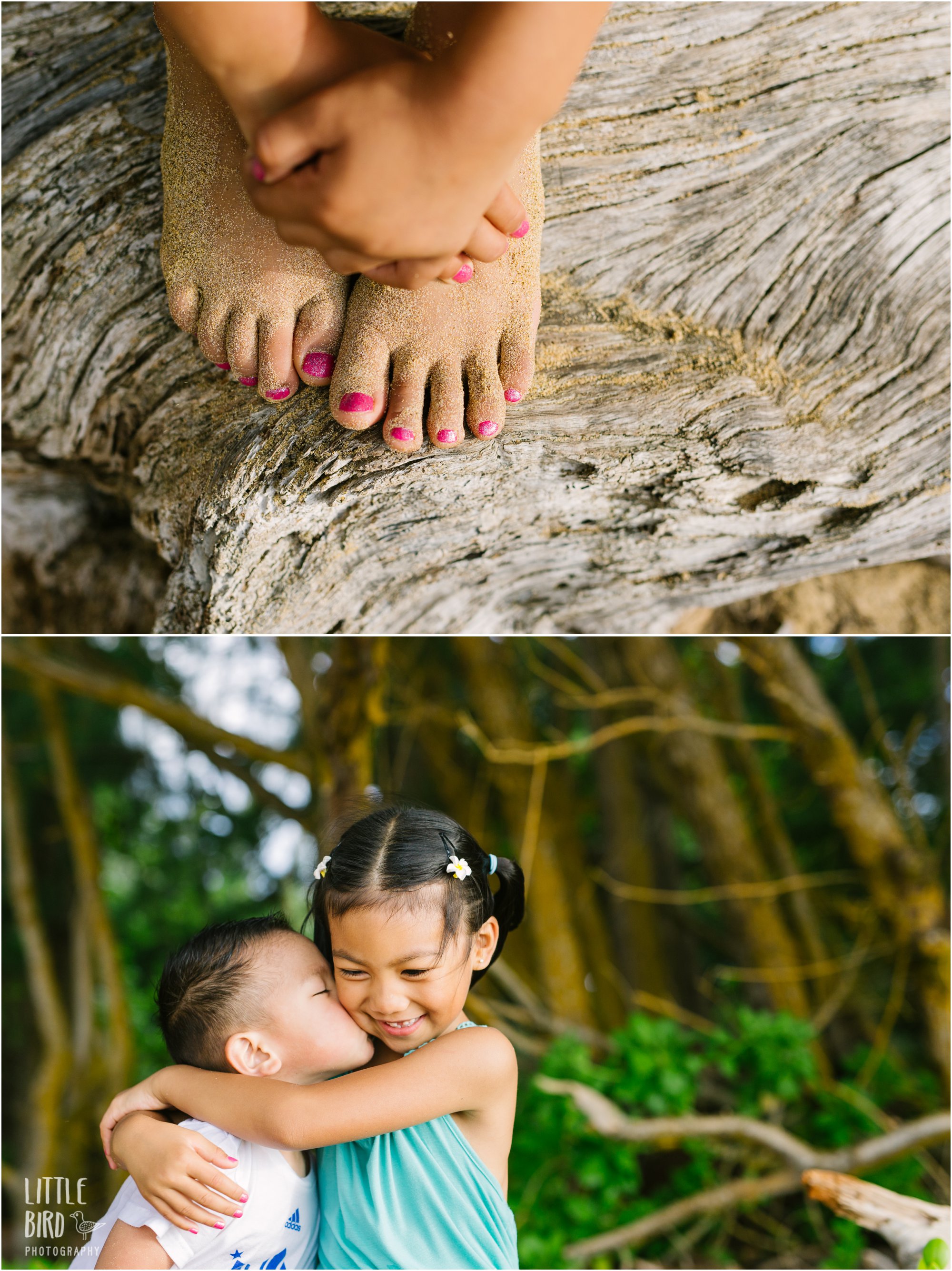 hawaii children's photography at laie beach