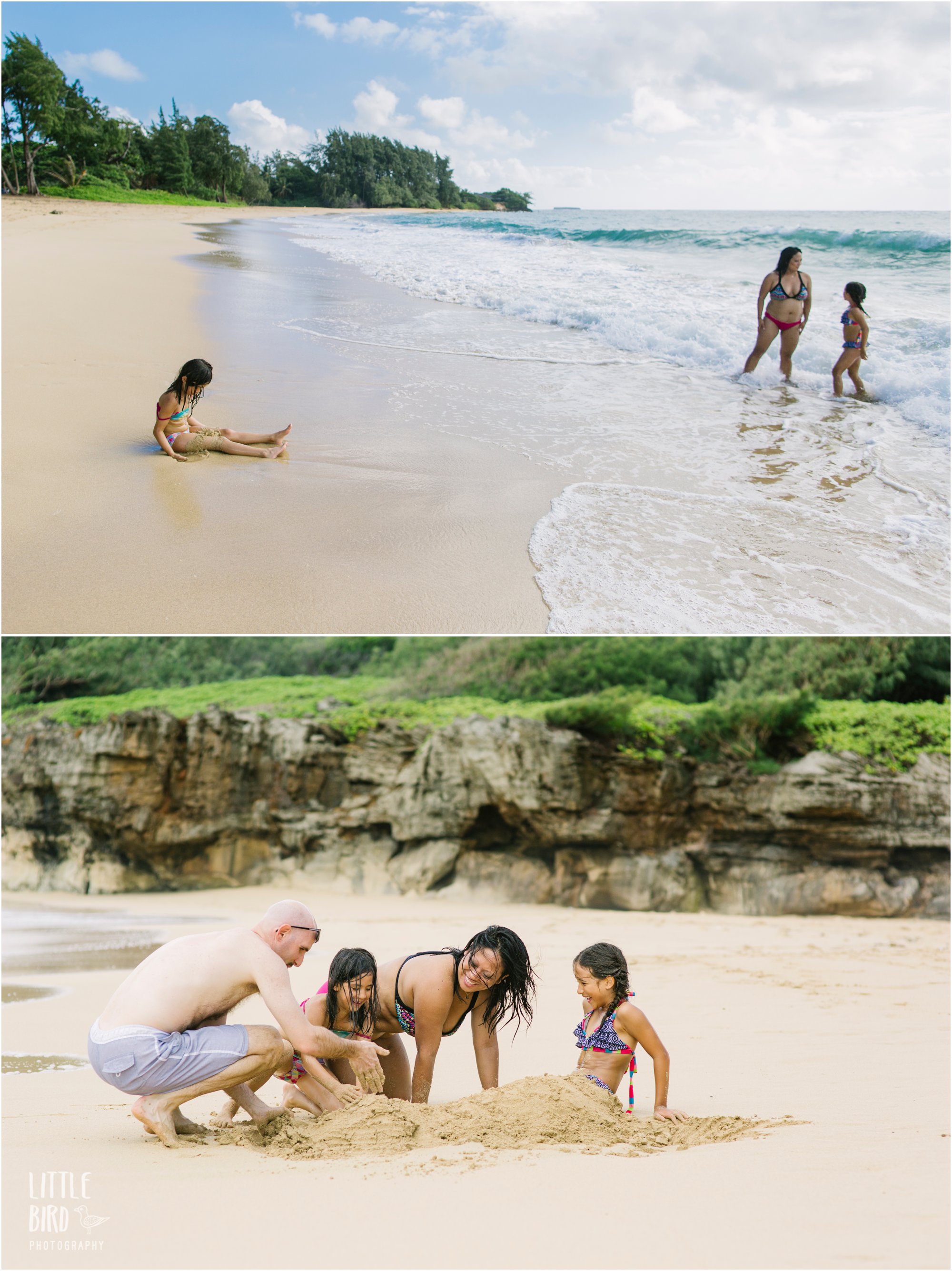 hawaii family photo session at laie beach