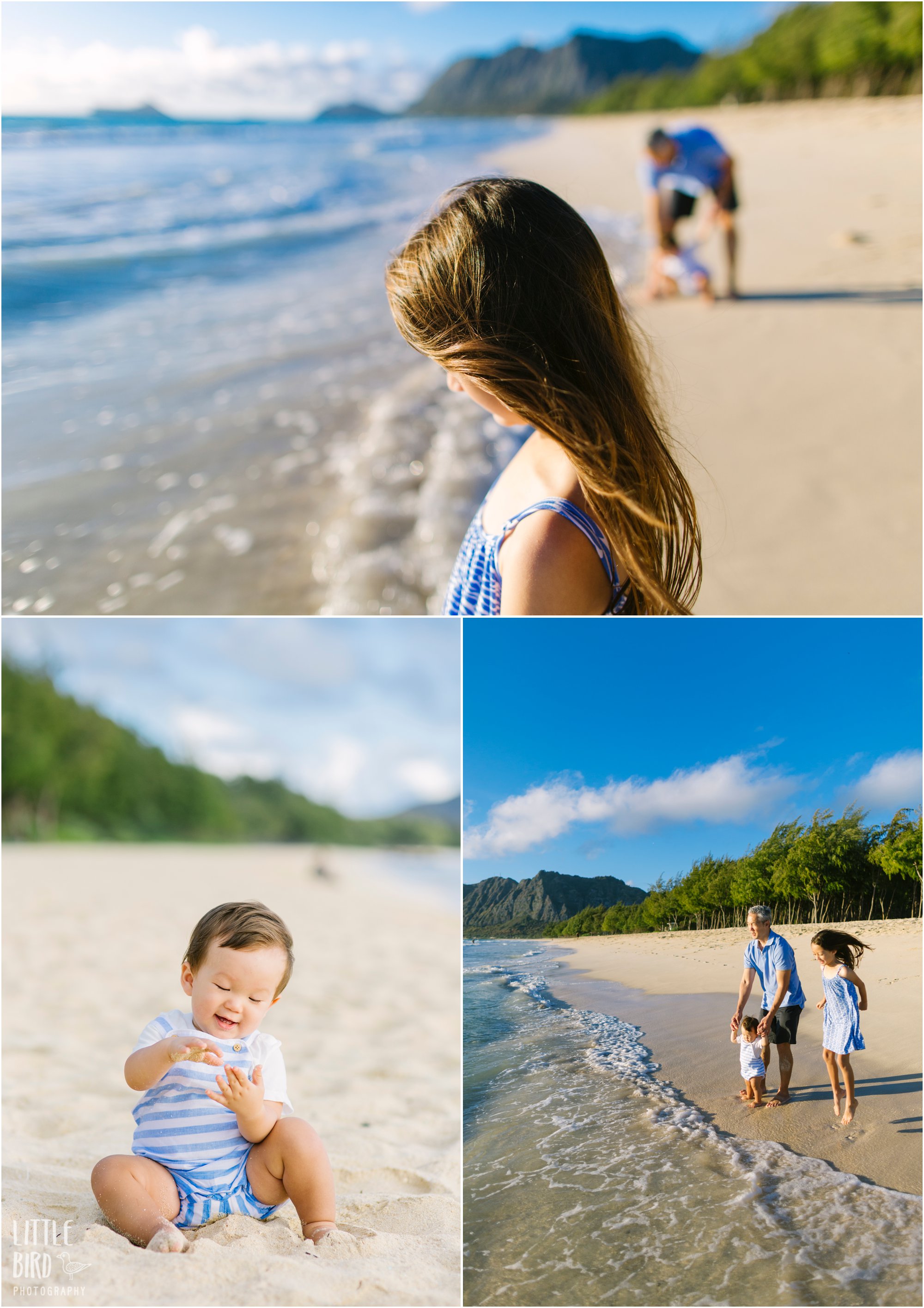 hawaii family photography at waimanalo beach