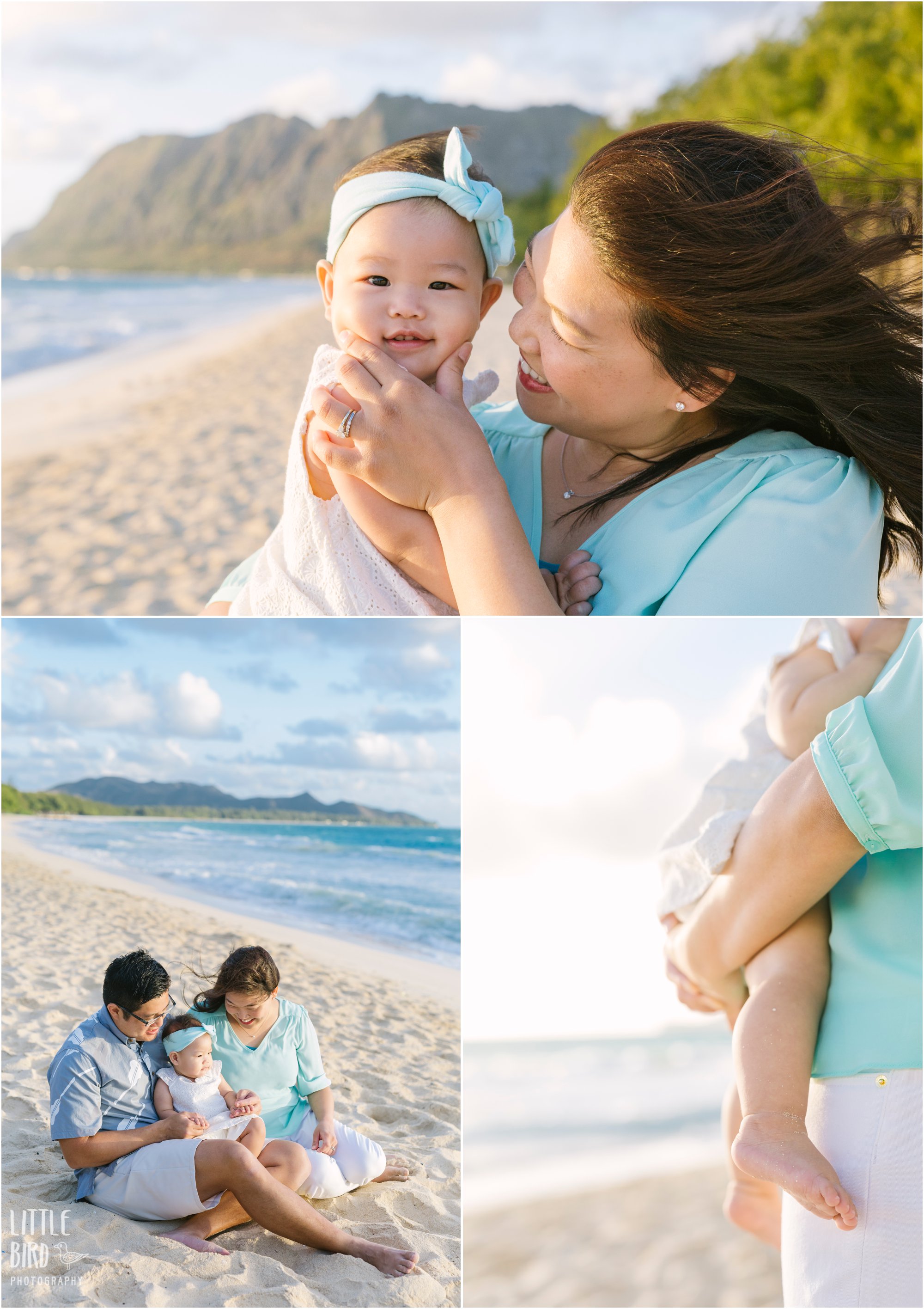 Honolulu baby photographer waimanalo beach