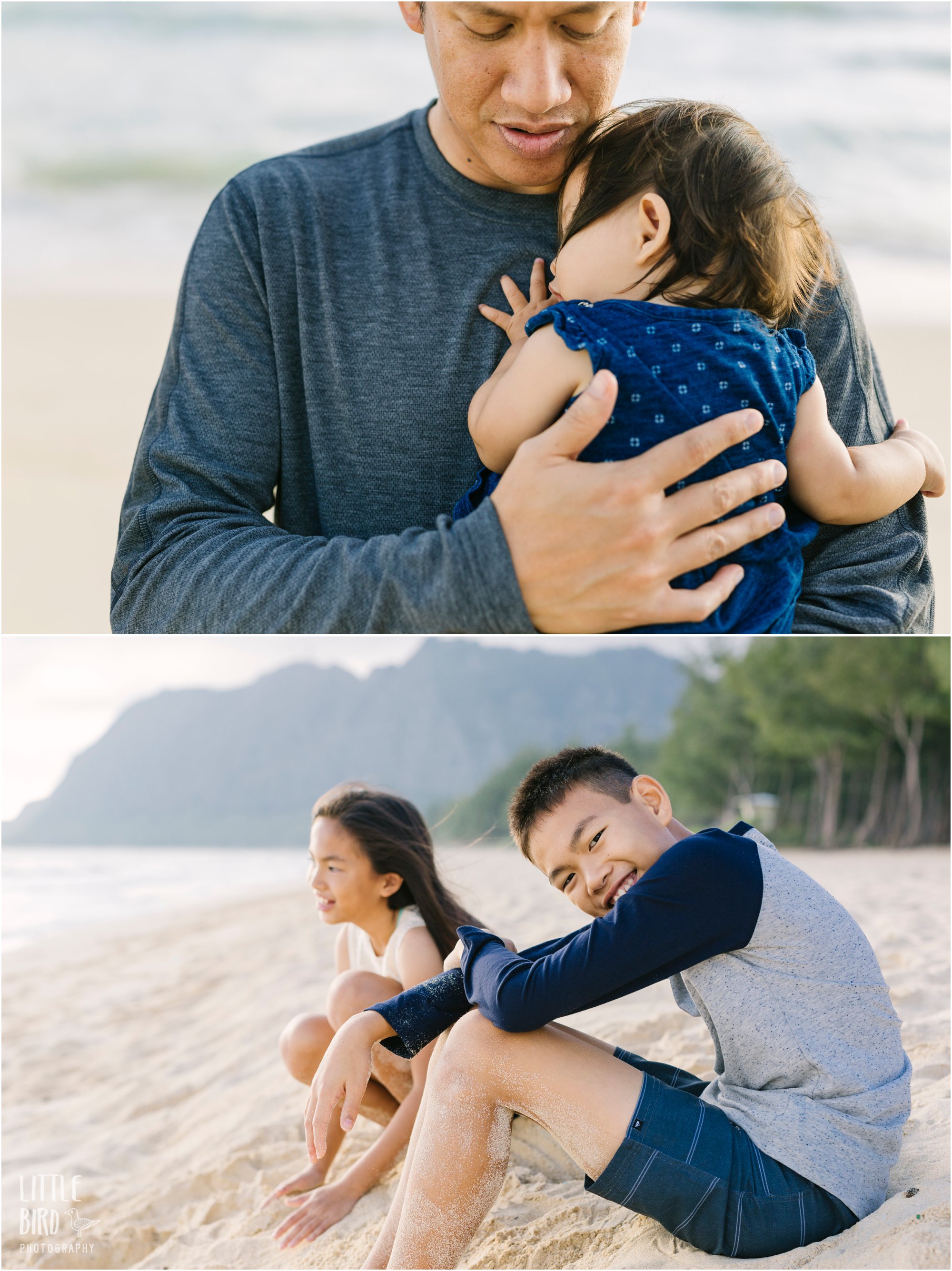 family portraits at waimanalo beach