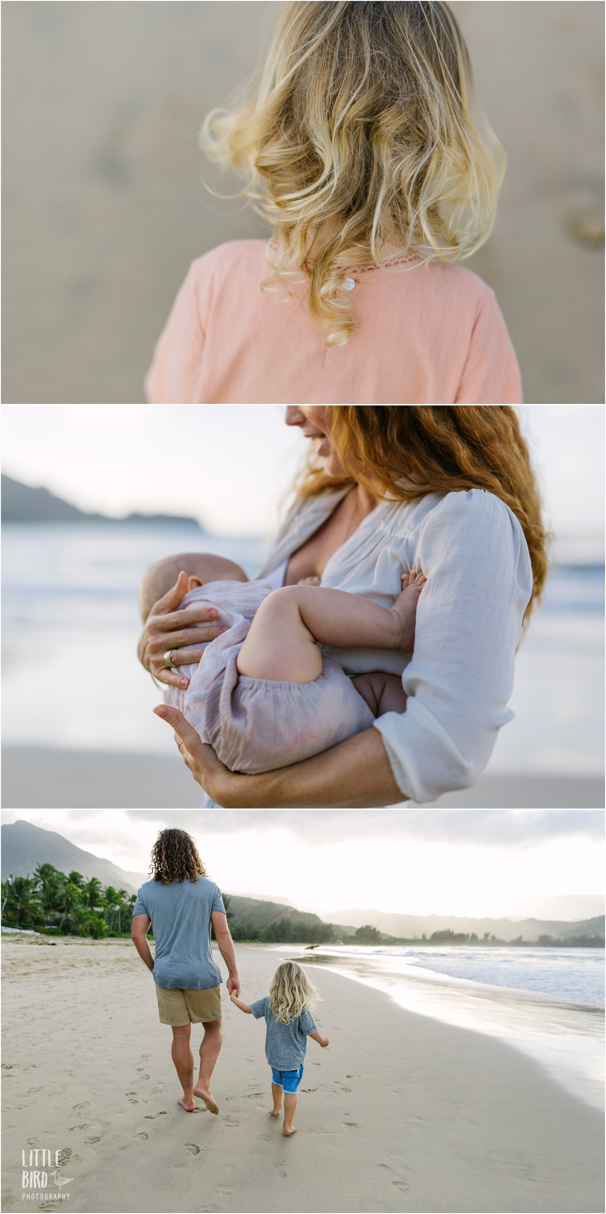 Hawaii family lifestyle photoshoot at Hanalei Bay by Little Bird Photography