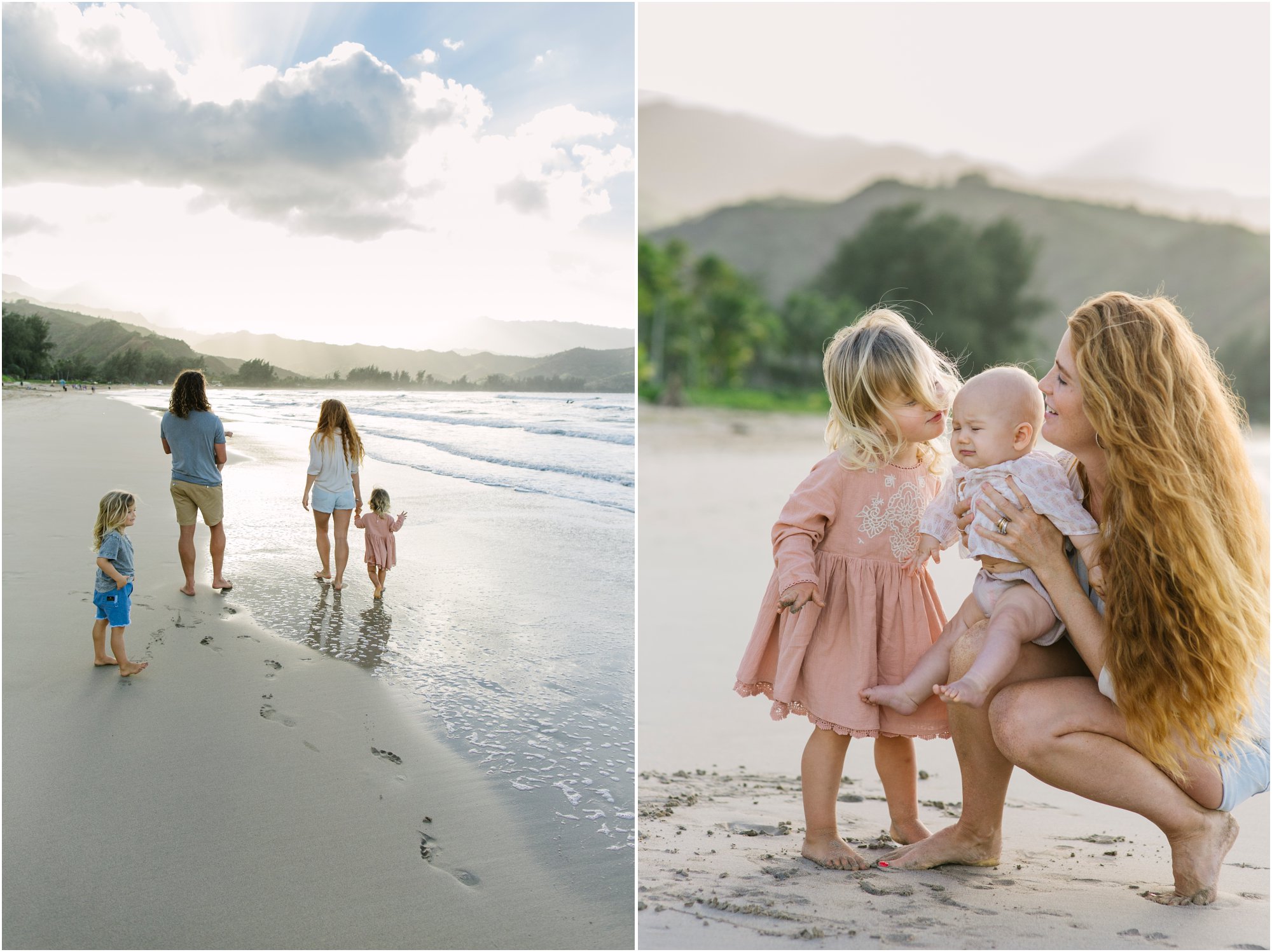 kauai family photoshoot at hanalei bay