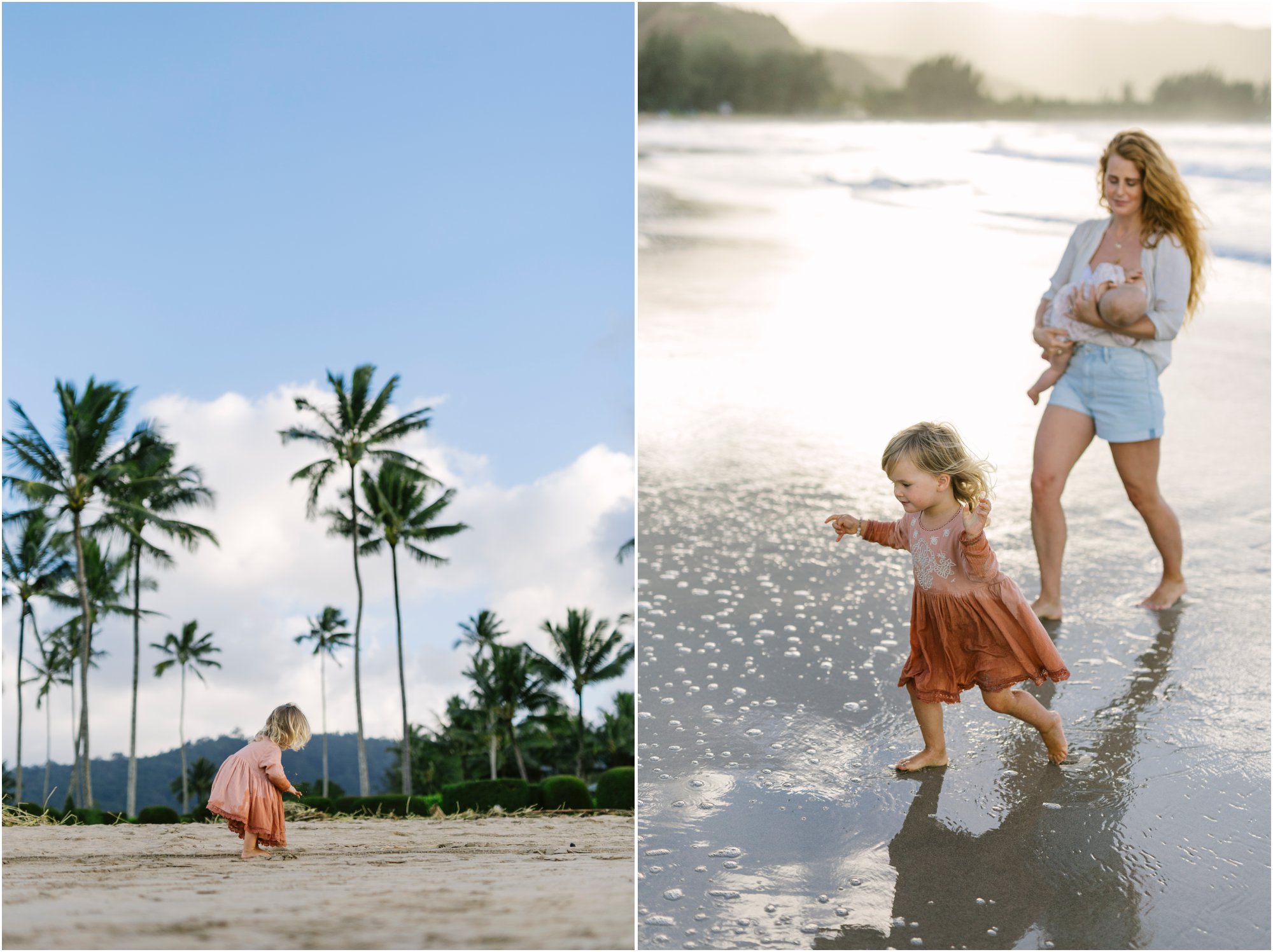 kauai family photos at hanalei beach