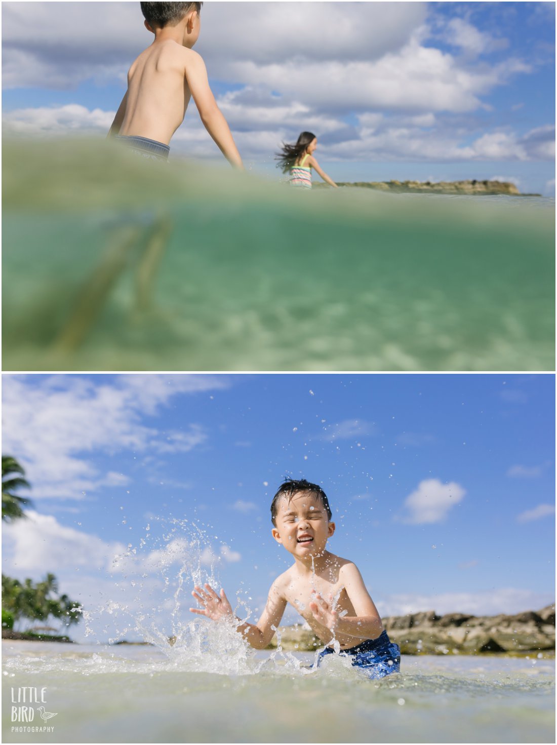 kids play in the water at koolina lagoon