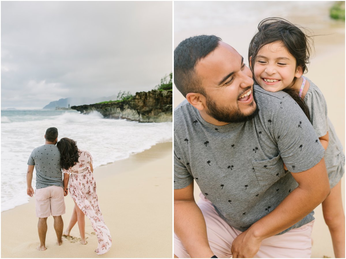 family photo session at laie beach oahu