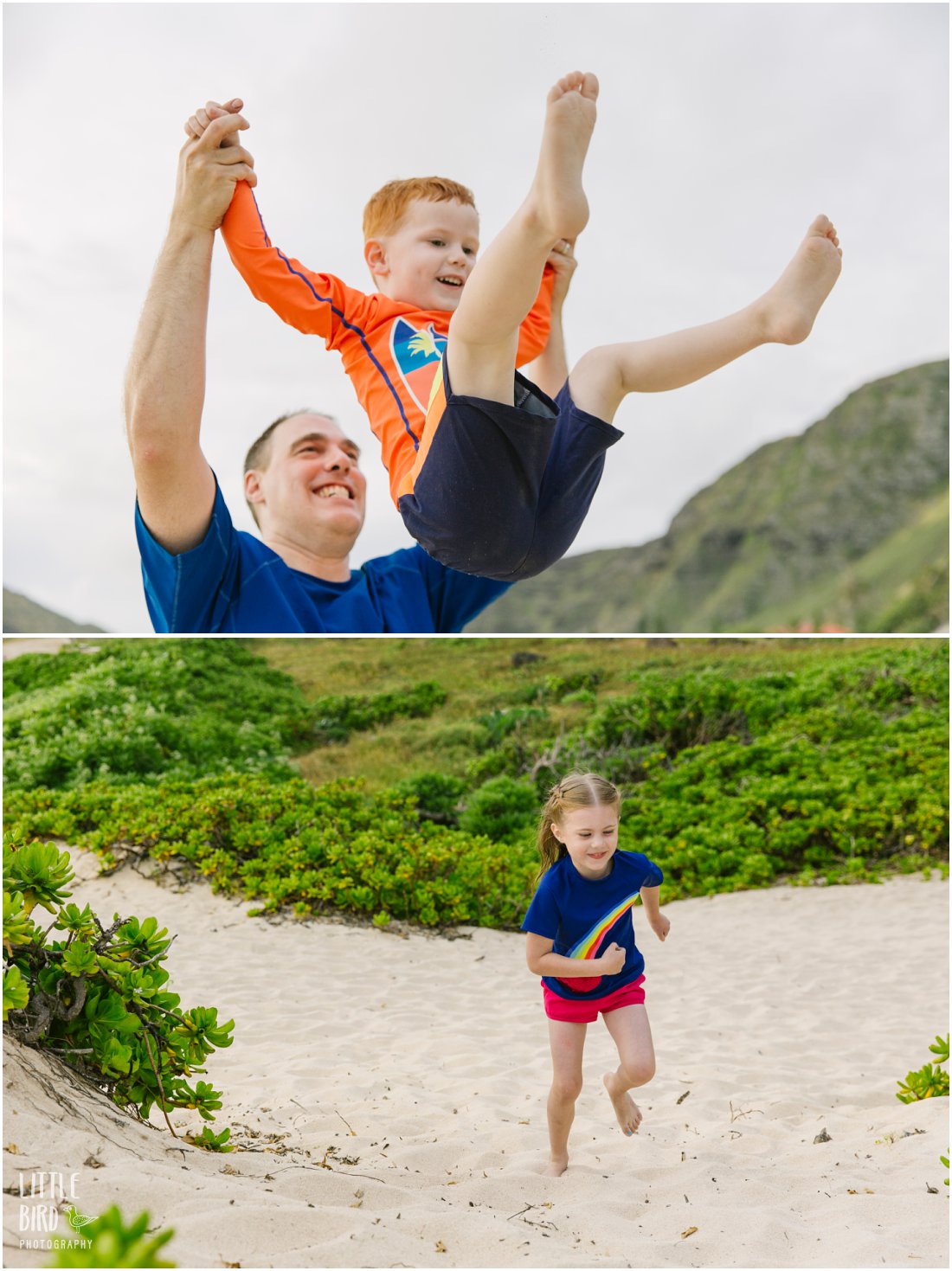 candid family photo session in oahu