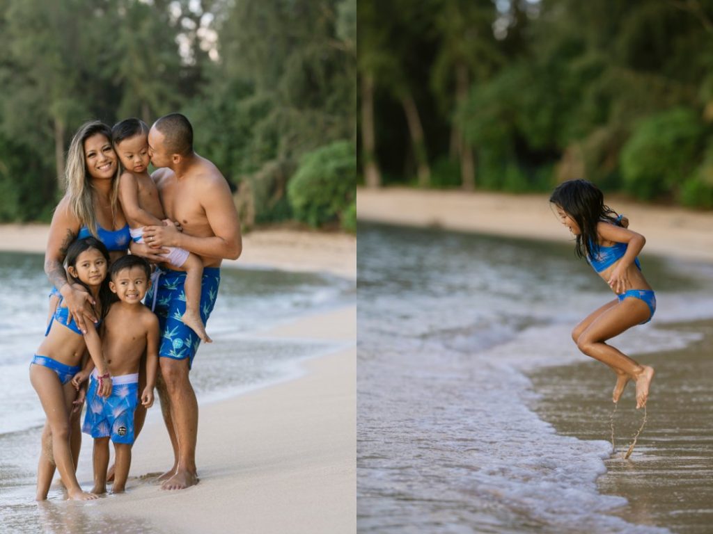 family photo session at kawela bay