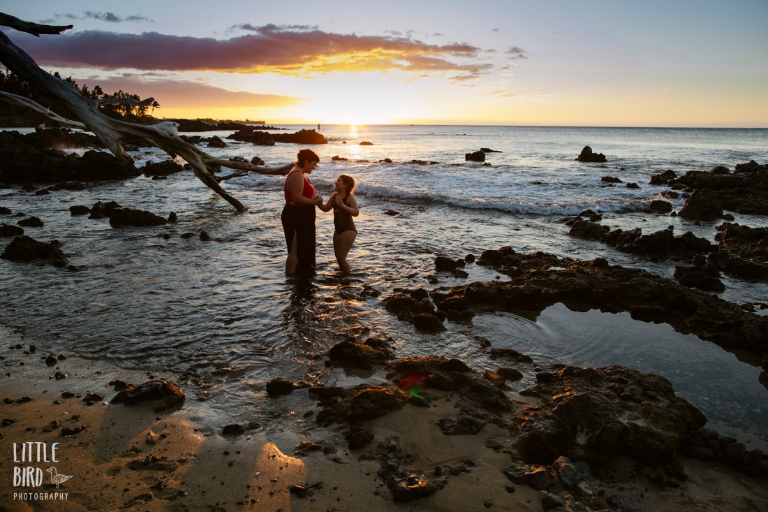 stunning hawaii sunset during a family photography session