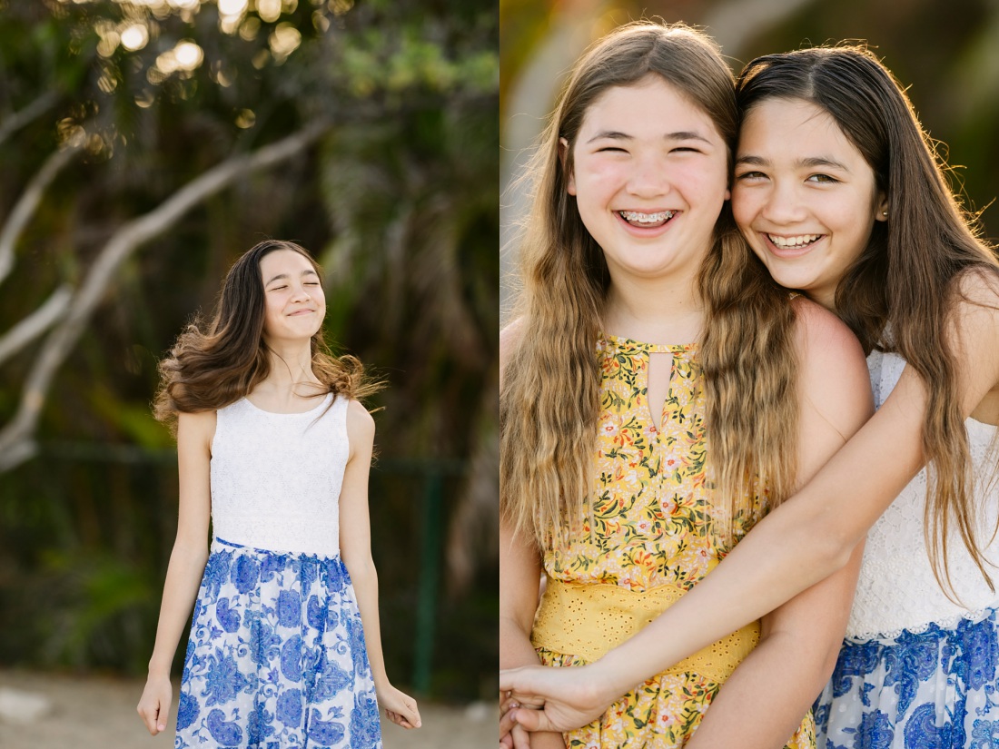 portrait of sisters during a family photoshoot in koolina oahu