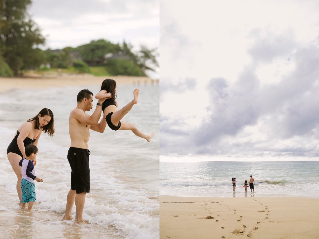 family photo session at laie beach park in oahu