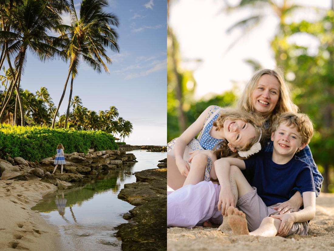 family portrait session at paradise cove beach