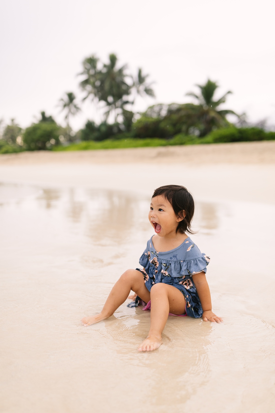 Toddler portrait during Kalama Beach Family Portraits in hawaii