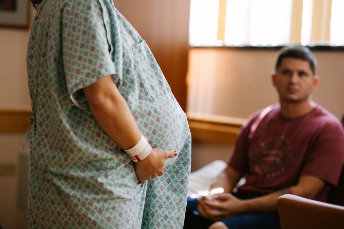 pregnant belly at tripler hospital during labor