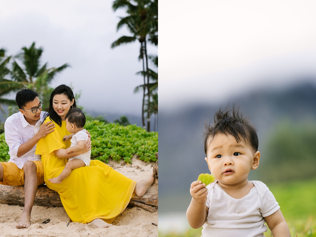adorable baby photos at the beach in hawaii