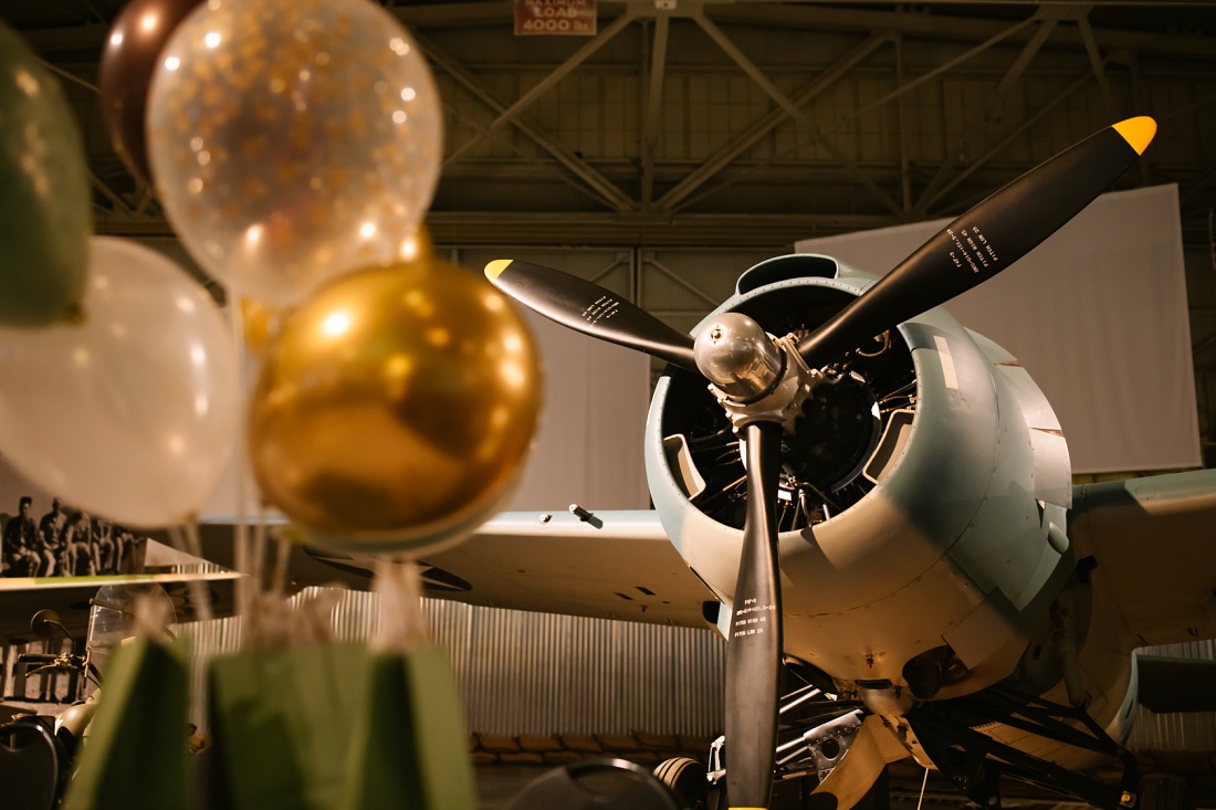 birthday party decorations at pearl harbor aviation museum