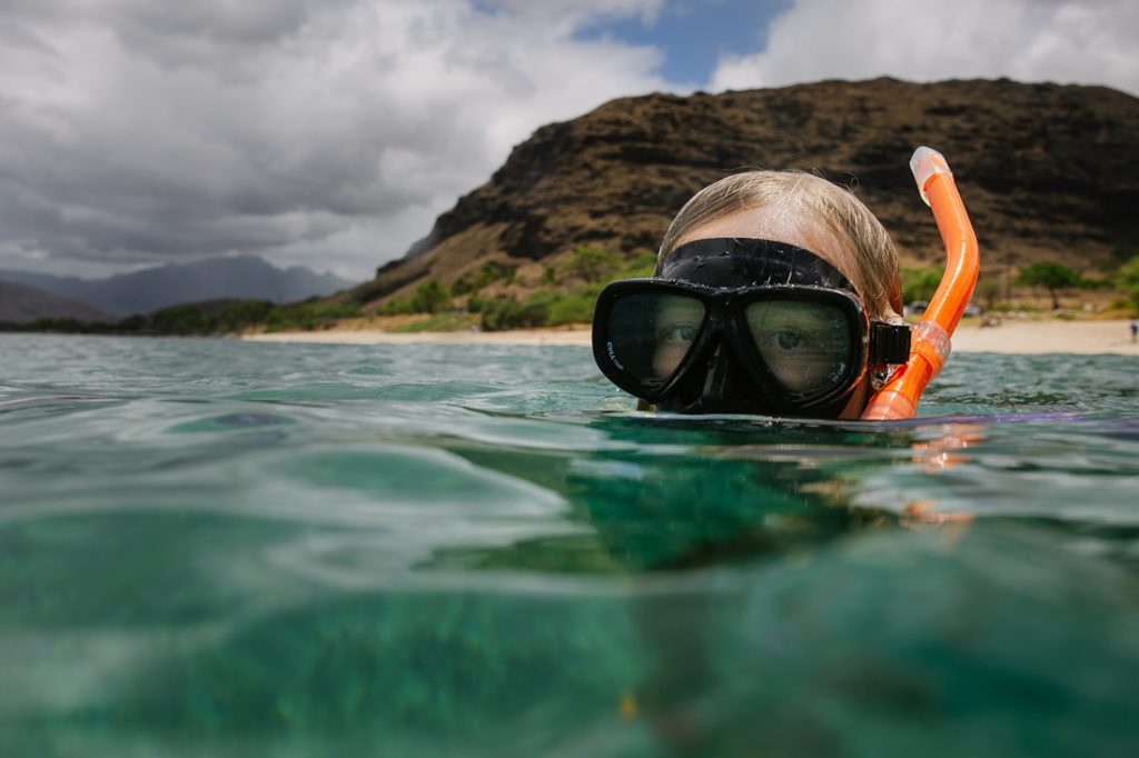 Snorkeling Electric Beach Oahu family adventure