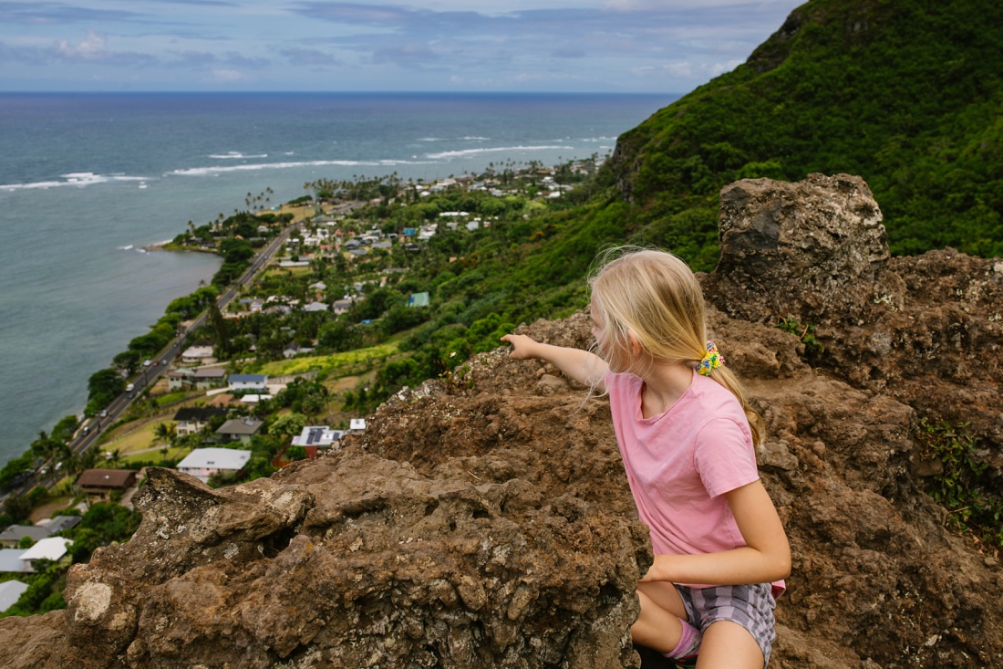summit of crouching lion for a hawaii family adventure