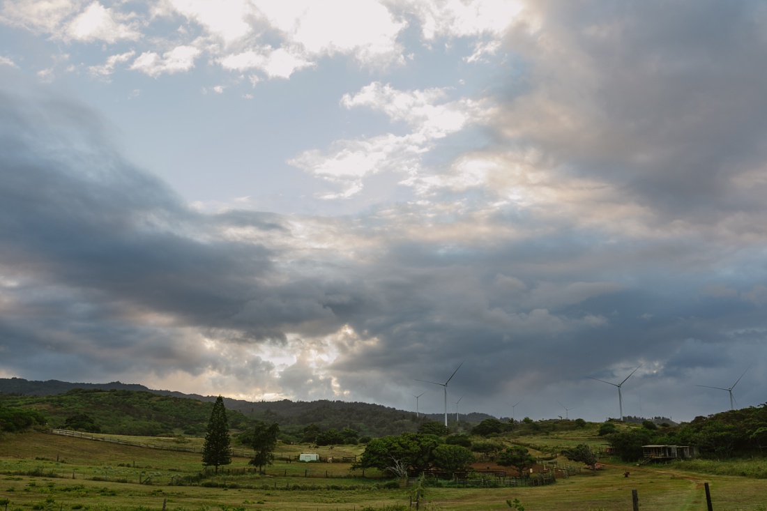stormy sky over gunstock ranch in oahu