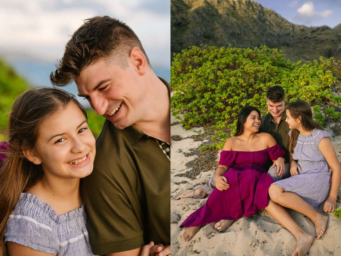 family portraits at oahu beach