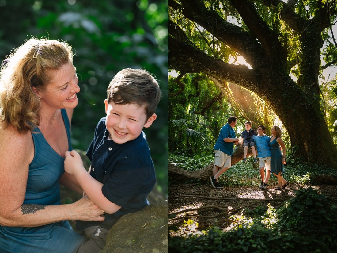 family photos at honolua rainforest
