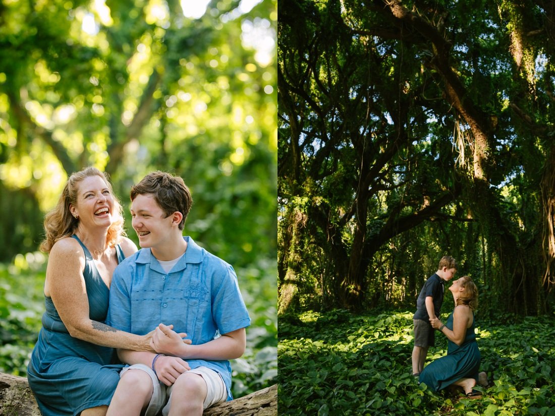 mom shares sweet moments with her boys during a maui photo session