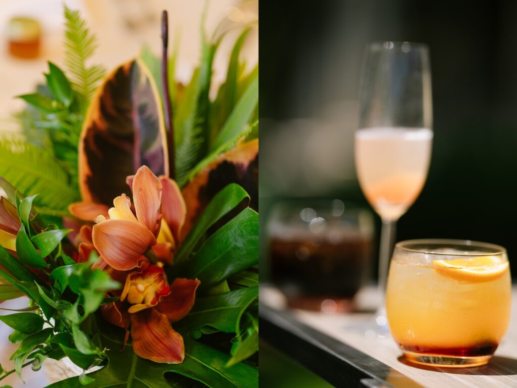 cocktails and flowers make for an elegant birthday luau at the four seasons ko'olina