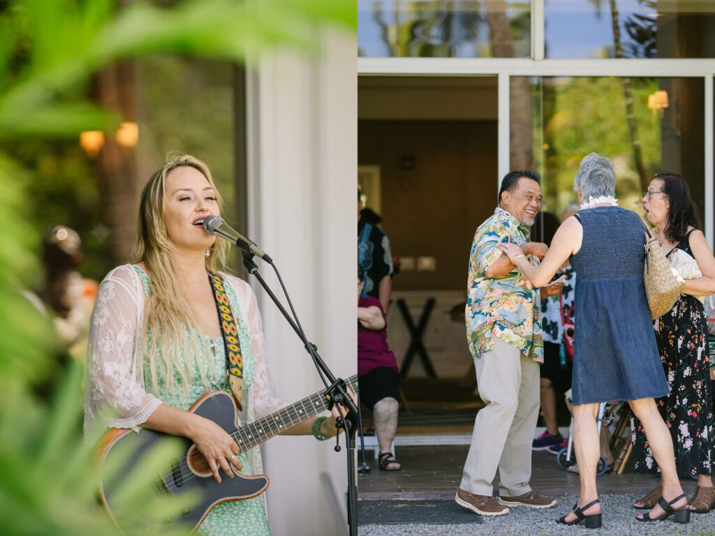 anuhea performing at a birthday luau at the Koolina Four Seasons